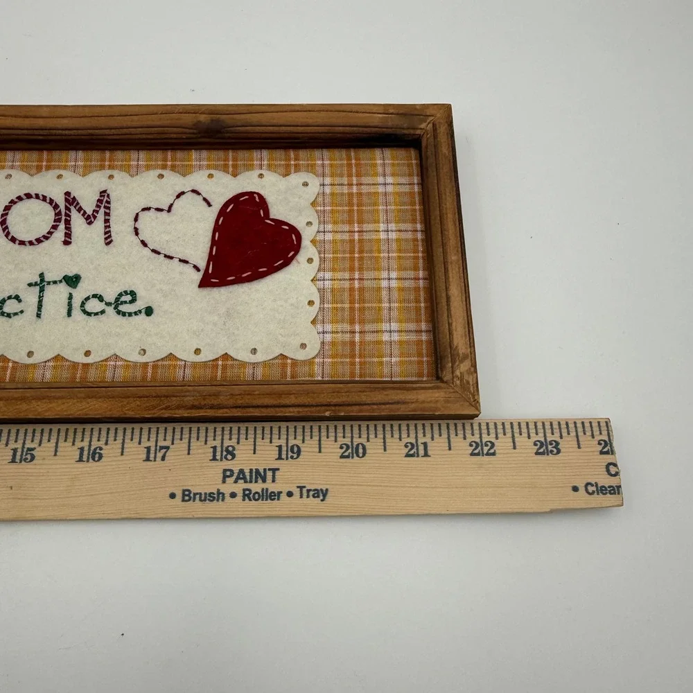 Grandma Is A Mom With Lots Of Practice Wood Framed Wall Art Plaque Rustic Decor
